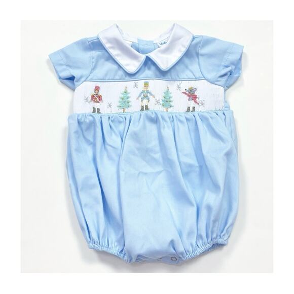 Lulu Bebe Nutcracker Smocked Bubble - Picture 1 of 8